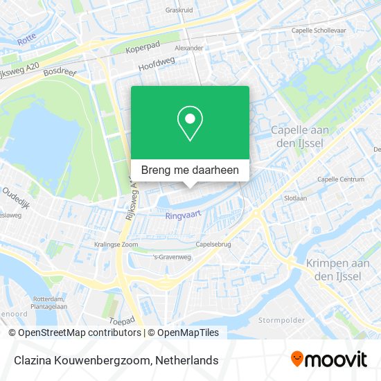 Clazina Kouwenbergzoom kaart