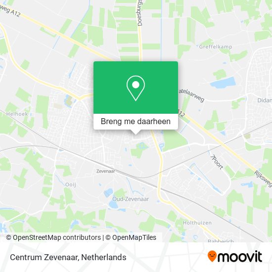 Centrum Zevenaar kaart