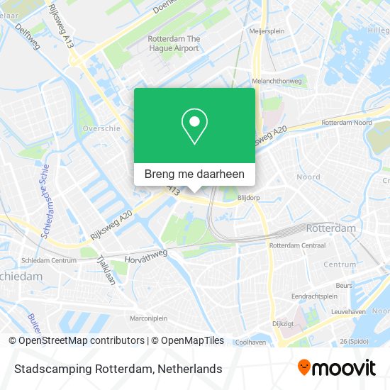 Stadscamping Rotterdam kaart