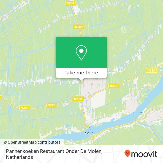 Pannenkoeken Restaurant Onder De Molen kaart