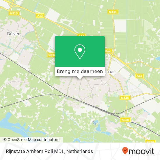 Rijnstate Arnhem Poli MDL kaart