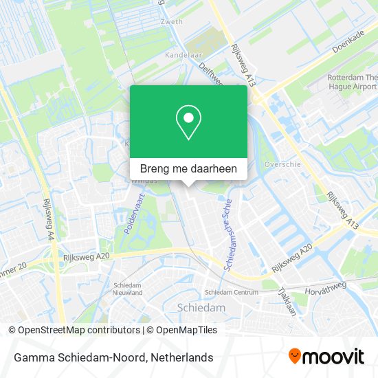 Gamma Schiedam-Noord kaart