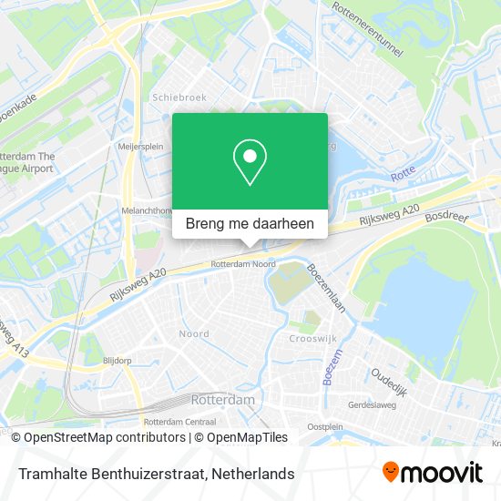 Tramhalte Benthuizerstraat kaart