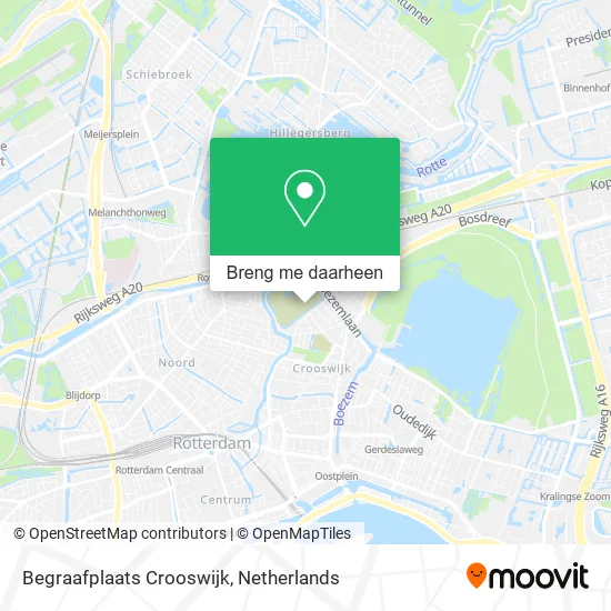 Begraafplaats Crooswijk kaart