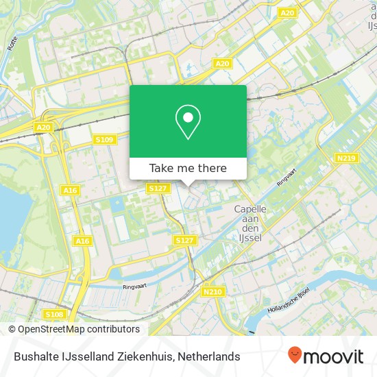 Bushalte IJsselland Ziekenhuis kaart