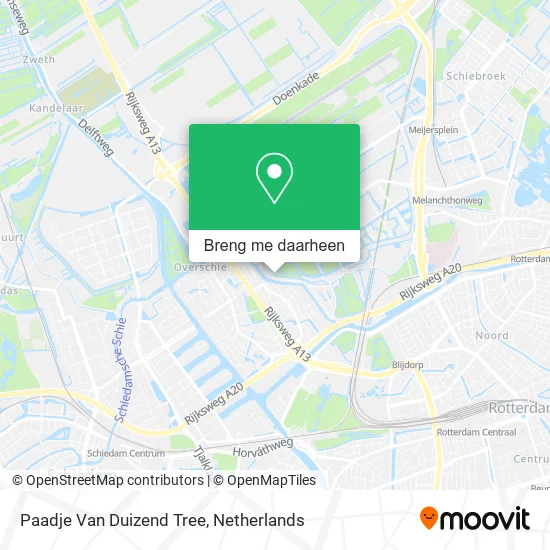 Paadje Van Duizend Tree kaart