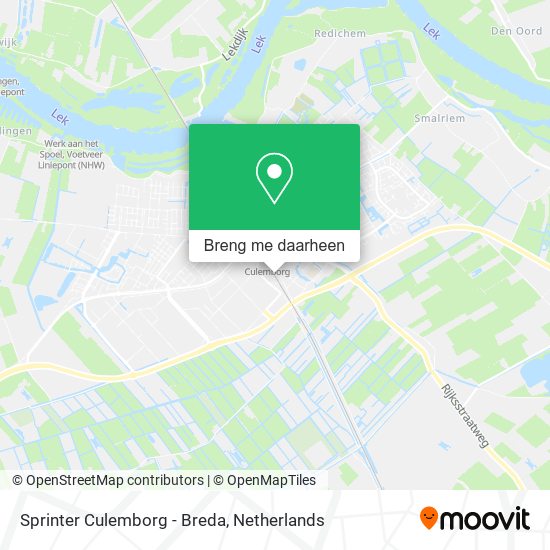 Sprinter Culemborg - Breda kaart