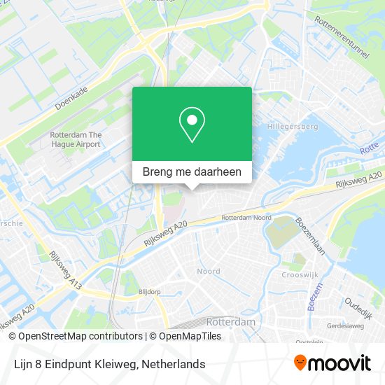 Lijn 8 Eindpunt Kleiweg kaart