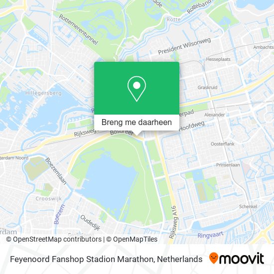 Feyenoord Fanshop Stadion Marathon kaart
