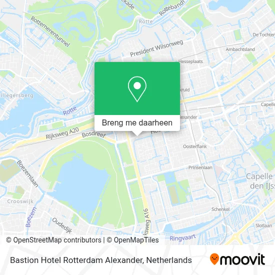 Bastion Hotel Rotterdam Alexander kaart