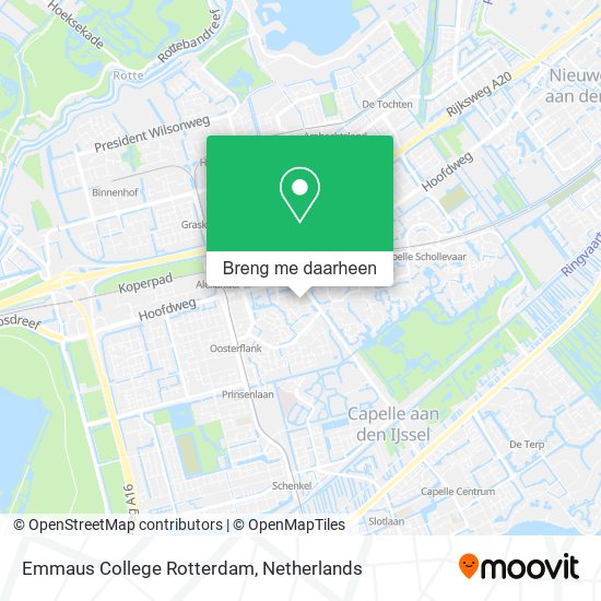 Emmaus College Rotterdam kaart