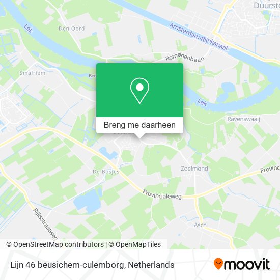 Lijn 46 beusichem-culemborg kaart