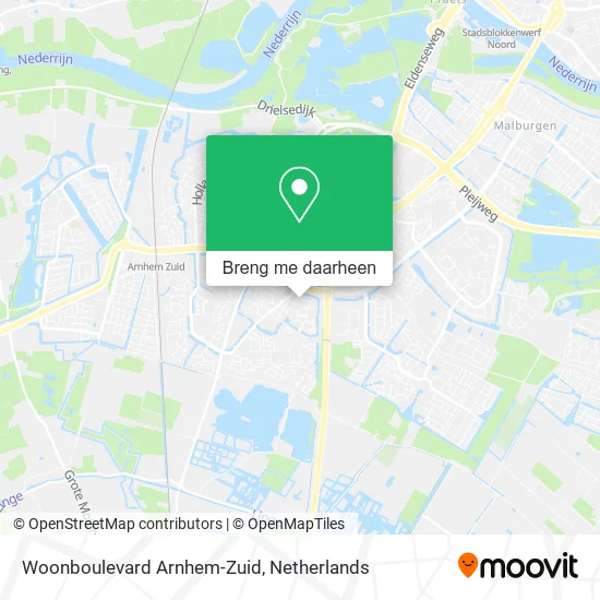 Woonboulevard Arnhem-Zuid kaart