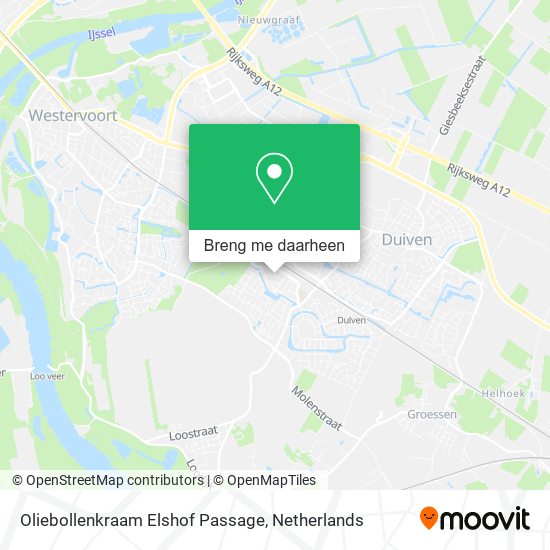 Oliebollenkraam Elshof Passage kaart