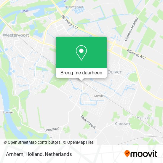 Arnhem, Holland kaart