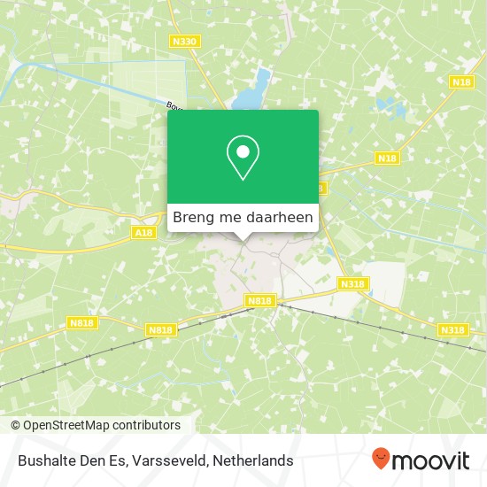 Bushalte Den Es, Varsseveld kaart