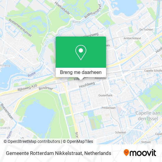 Gemeente Rotterdam Nikkelstraat kaart