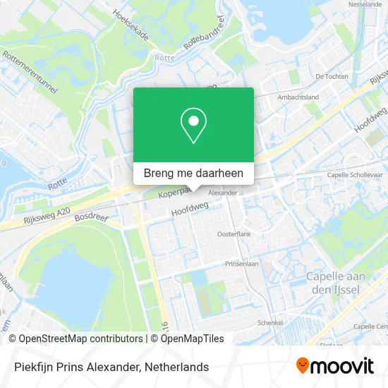 Piekfijn Prins Alexander kaart