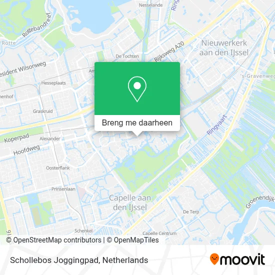Schollebos Joggingpad kaart