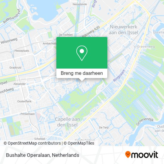 Bushalte Operalaan kaart