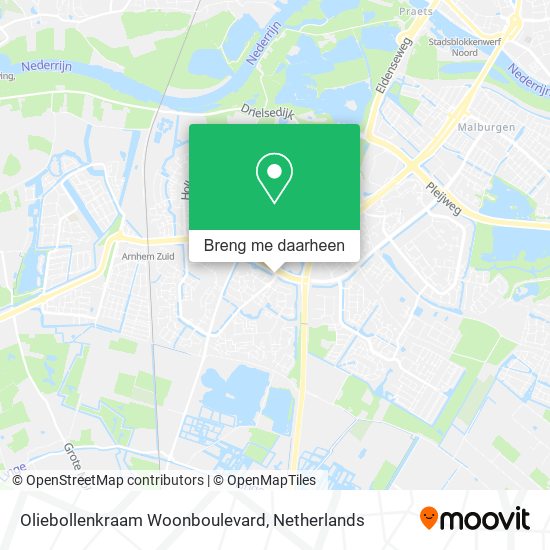 Oliebollenkraam Woonboulevard kaart