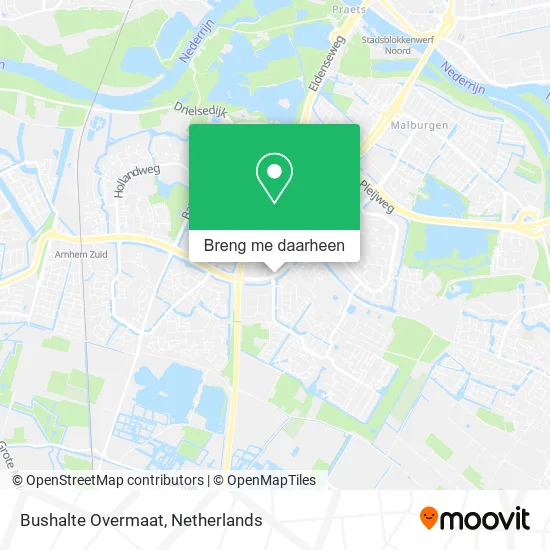 Bushalte Overmaat kaart