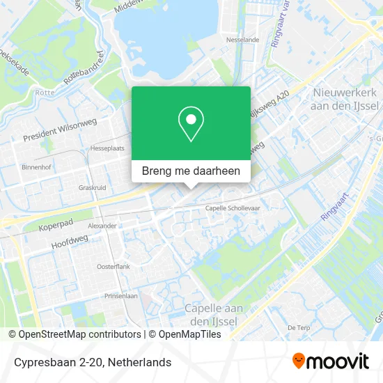 Cypresbaan 2-20 kaart