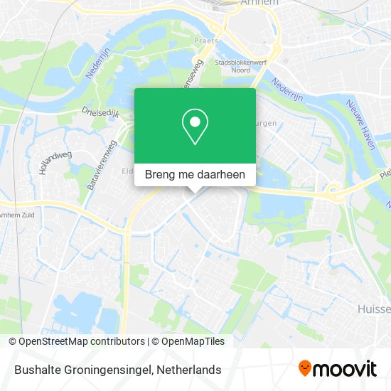 Bushalte Groningensingel kaart