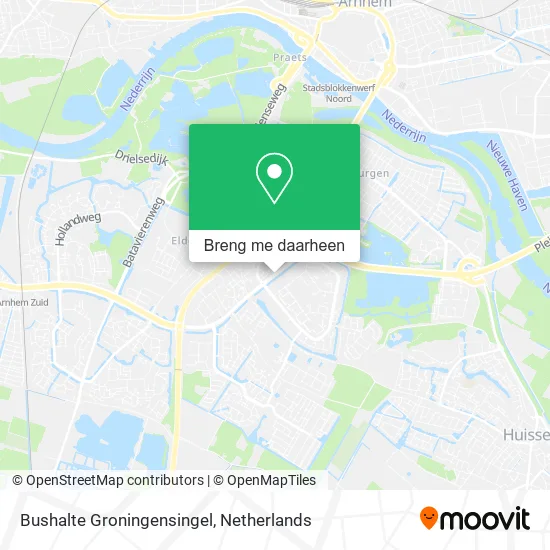 Bushalte Groningensingel kaart