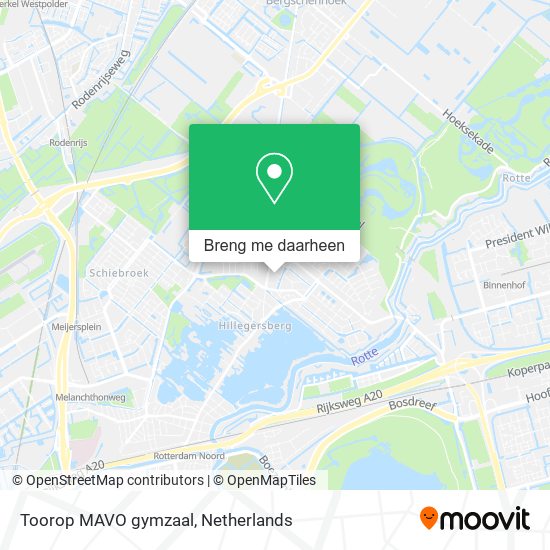 Toorop MAVO gymzaal kaart