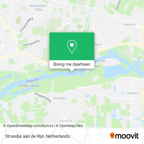 Strandje aan de Rijn kaart
