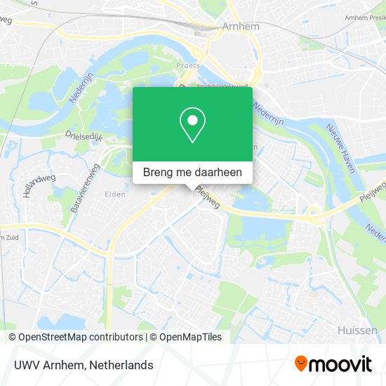 UWV Arnhem kaart
