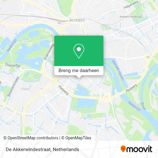 De Akkerwindestraat kaart