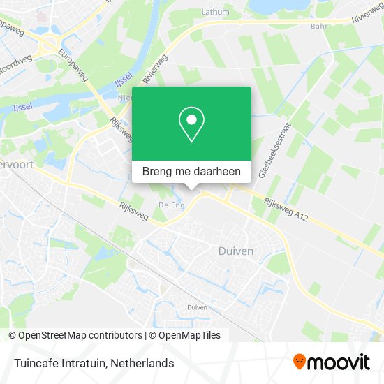 Tuincafe Intratuin kaart