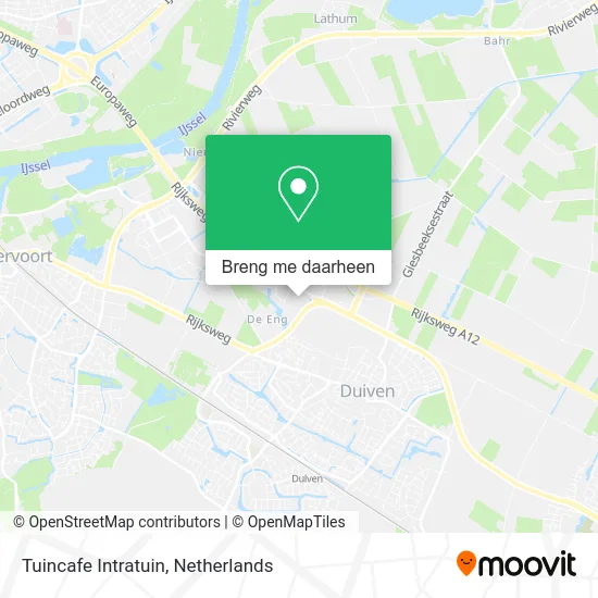 Tuincafe Intratuin kaart