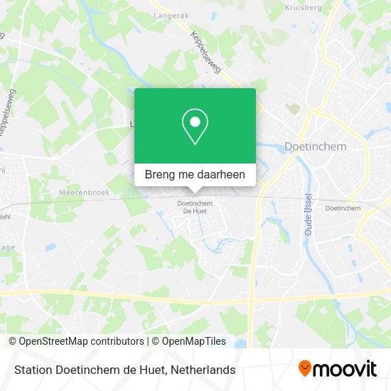 Station Doetinchem de Huet kaart