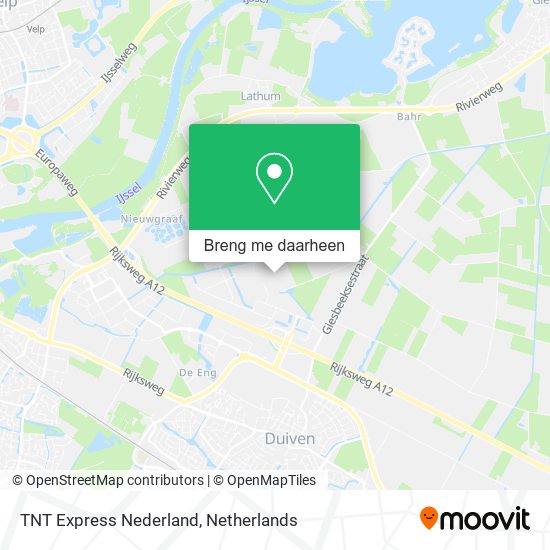 TNT Express Nederland kaart