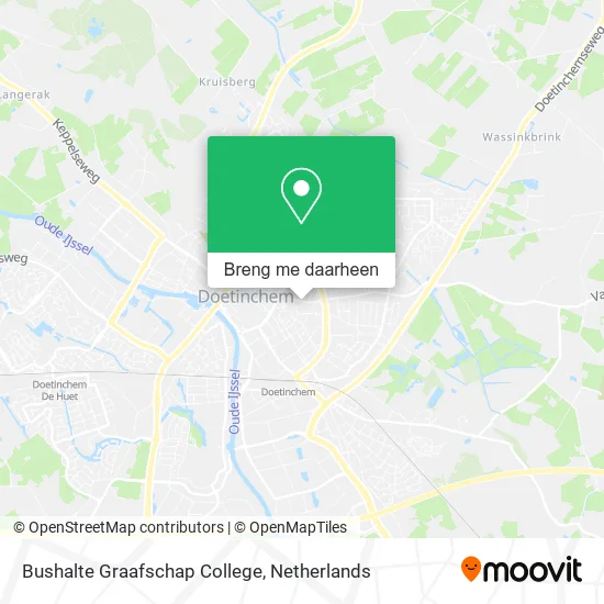 Bushalte Graafschap College kaart