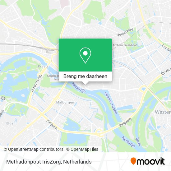 Methadonpost IrisZorg kaart