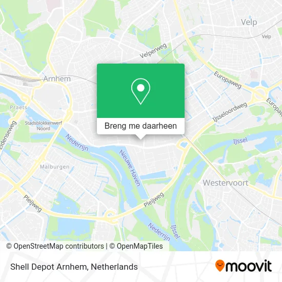 Shell Depot Arnhem kaart