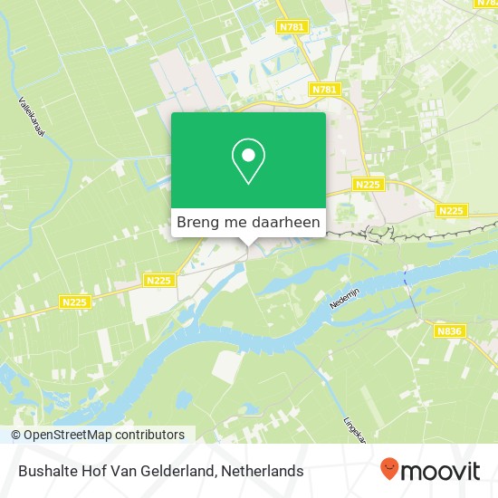 Bushalte Hof Van Gelderland kaart