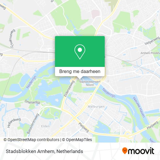 Stadsblokken Arnhem kaart