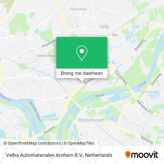 Velba Automaterialen Arnhem B.V. kaart