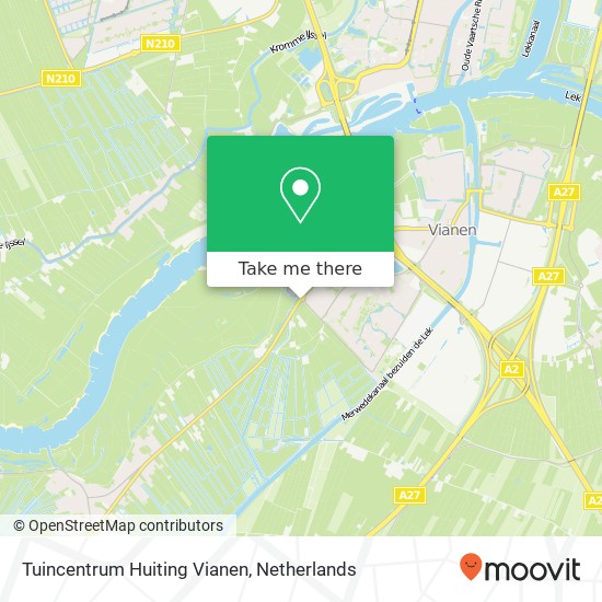 Tuincentrum Huiting Vianen kaart