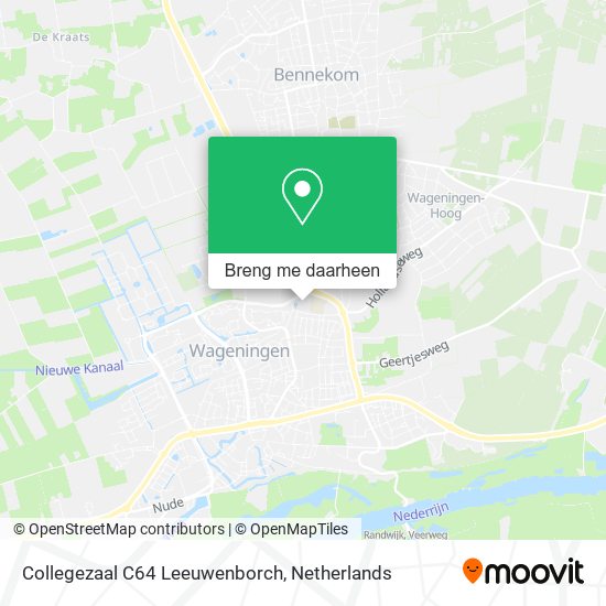 Collegezaal C64 Leeuwenborch kaart