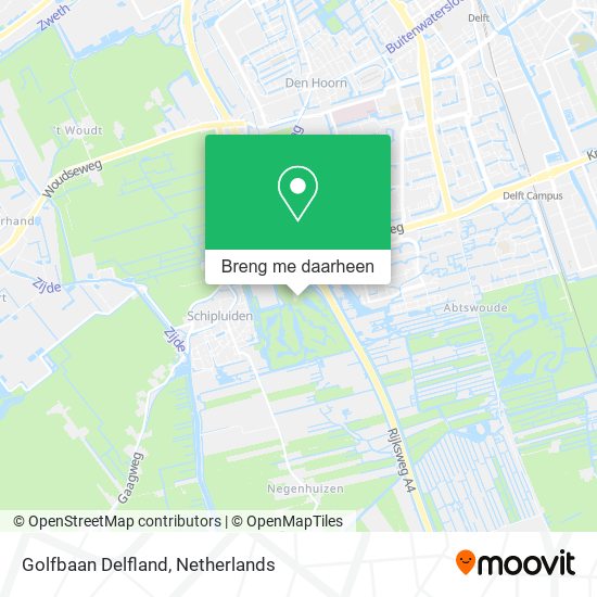 Golfbaan Delfland kaart