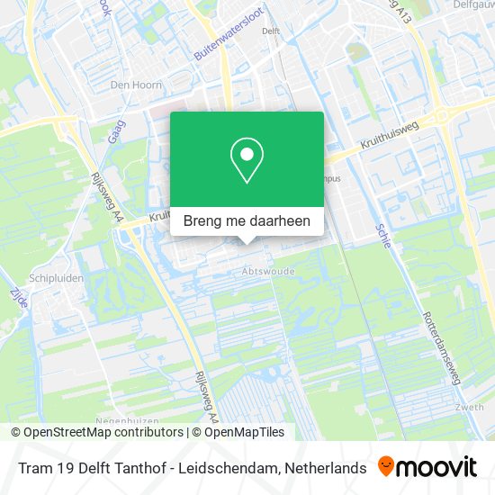 Tram 19 Delft Tanthof - Leidschendam kaart