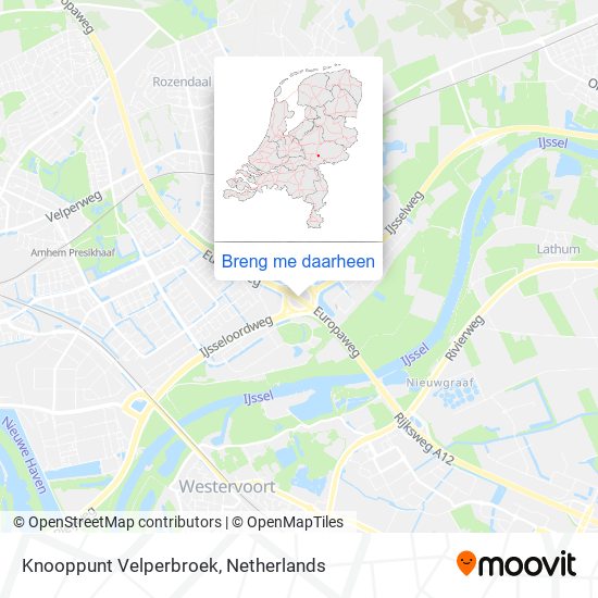 Knooppunt Velperbroek kaart