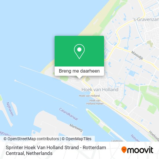 Sprinter Hoek Van Holland Strand - Rotterdam Centraal kaart