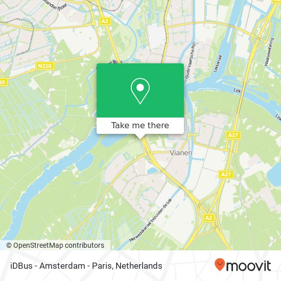 iDBus - Amsterdam - Paris kaart